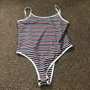 Striped bodysuit